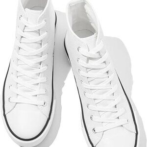 Iarus Men's High Top White Casual Sneakers - US Size 10 - Used (No Box)